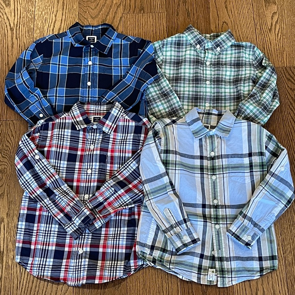 Janie and Jack Button Down Shirt Bundle- Size 4, EUC
